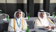 Their Excellencies Shura Council Members Ali bin Ahmad Al Kaabi and Mohammed bin Omar Al Mannai at the event.