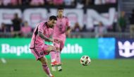 Lionel Messi #10 of Inter Miami takes a shot during the first half against the Nashville SC at DRV PNK Stadium on April 20, 2024 in Fort Lauderdale, Florida. Megan Briggs/Getty Images/AFP 