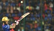 Royal Challengers Bengaluru's captain Faf du Plessis plays a shot during the Indian Premier League (IPL) Twenty20 cricket match between Royal Challengers Bengaluru and Gujarat Titans at the M Chinnaswamy Stadium in Bengaluru on May 4, 2024. (Photo by Idrees MOHAMMED / AFP)