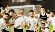 Al Sadd players during a training session.