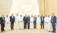 QC Chairman, Sheikh Khalifa bin Jassim Al Thani, Ambassador of Sweden to Qatar, H E Gautam Bhattacharyya, along with other officials during the meeting.