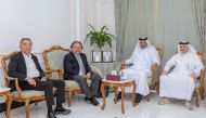 Qatar Chamber First Vice-Chairman, Mohamed bin Twar Al Kuwari with the Turkish business delegation during the meeting.