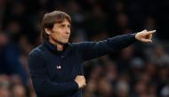 Tottenham Hotspur's Italian head coach Antonio Conte gestures on the touchline during the English Premier League football match between Tottenham Hotspur and Liverpool at Tottenham Hotspur Stadium in London, on November 6, 2022. Photo by Ian Kington / AFP