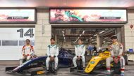 Qatar Motorsports Academy’s talented quartet during testing for F4. 