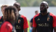 Belgium's forward #10 Romelu Lukaku takes part in a training session at the team base camp in Ludwigsburg on June 24, 2024, during the UEFA EURO 2024 football competition. (Photo by LLUIS GENE / AFP)
