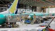Boeing 737 MAX aircraft are assembled at the Boeing Renton Factory in Renton, Washington, on June 25, 2024. (Photo by Jennifer Buchanan / POOL / AFP)
