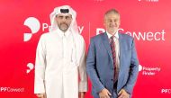 Chairman of Real Estate Regulatory Authority Khalid Ahmed Saleh Al Obaidli (left) and  Chief Revenue Officer of Property Finder Cherif Sleiman.