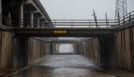 Rainwater floods an underpass during Hurricane Beryl on July 08, 2024 in Houston, Texas. (Photo by Brandon Bell / GETTY IMAGES NORTH AMERICA / Getty Images via AFP)
