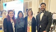 From left: Dr. Angela Dandan, Dr. Sahar Mahadik, Dr. Thurayya Arayssi, and Dr. Navid Iqbal.