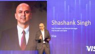 Shashank Singh, Visa VP and GM, for Qatar and Kuwait addressing an event.