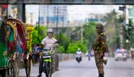 File photo of a Bangladeshi soldier on streets in Dhaka. 