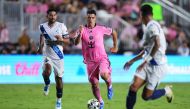 Luis Suarez #9 of Inter Miami CF dribbles the ball in the second half on July 27, 2024 in Fort Lauderdale, Florida. Rich Storry/Getty Images/AFP 