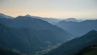 This photograph shows the mountains near Ustou, in the French Pyrenees where British hiker Tom Doherty disappeared, between Col d'Escots and Cirque de Gerac, on August 11, 2024. (Photo by Ed JONES / AFP)
