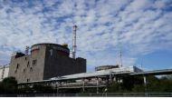 (FILES) This photo taken on September 11, 2022 shows a general view of the Zaporizhzhia Nuclear Power Plant in Enerhodar (Energodar), Zaporizhzhia Oblast. (Photo by STRINGER / AFP)
