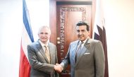 UN Special Advocate for the Prevention of Corruption H E Dr. Ali bin Fetais Al Marri meeting with Minister of Foreign Affairs of the Republic of Costa Rica H E Arnoldo Andre Tinoco.