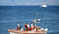 A rescue boat of the Vigili del Fuoco, the Italian Corps. of Firefighters operates off Porticello near Palermo, on August 20, 2024 a day after the British-flagged luxury yacht Bayesian sank.
Photo by Alberto PIZZOLI / AFP.