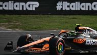 McLaren's British driver Lando Norris drives during the qualifying session, ahead of the Italian Formula One Grand Prix at Autodromo Nazionale Monza circuit, in Monza on August 31, 2024. (Photo by Gabriel BOUYS / AFP)
