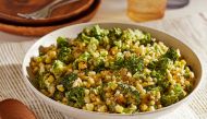 Charred Corn and Broccoli Salad. (Photo by Tom McCorkle for The Washington Post; food styling by Gina Nistico for The Washington Post)

