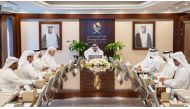Minister of Justice and Minister of State for Cabinet Affairs and Head of the Attorneys’ Admission Committee H E Ibrahim bin Ali Al Mohannadi (centre) chairing the meeting yesterday. 
