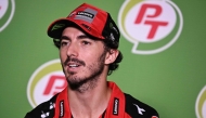 Ducati Lenovo Team's Italian rider Francesco Bagnaia takes part in a press conference ahead of the MotoGP Thailand Grand Prix on October 24, 2024. (Photo by Lillian Suwanrumpha / AFP)