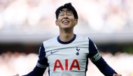 Tottenham Hotspur's South Korean striker #07 Son Heung-Min celebrates after scoring their fourth goal during the English Premier League football match between Tottenham Hotspur and West Ham United at the Tottenham Hotspur Stadium in London, on October 19, 2024. (Photo by BENJAMIN CREMEL / AFP)