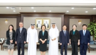 President of the Supreme Judiciary Council (SJC) and President of the Court of Cassation H E Dr. Hassan bin Lahdan Al Hassan Al Mohannadi (fourth right) with the delegation during the visit.