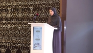 NHRC Chairperson H E Maryam bint Abdullah Al Attiyah addressing the concluding ceremony. 