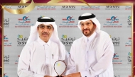 Engineer Essa bin Hilal Al Kuwari presents the Award for Best Project in Renewable Energy to Dr. Sheikh Faisal bin Jassim Al Thani.