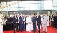Acting Director of Tourism Development at Qatar Tourism. Omar Al Jaber, inaugurating the exhibition at the DECC, yesterday.