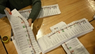 Ballot papers are sorted at the Dublin RDS centre, in Dublin, on November 30, 2024, the day after the vote took place in the Irish General Election. (Photo by Ben STANSALL / AFP)
