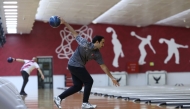 Bowlers in action during the opening day of the tournament. 