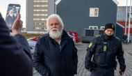 Anti-whaling activist Paul Watson arrives for a court hearing in Nuuk, Greenland, on October 2, 2024. Photo by Leiff Josefsen / AFP