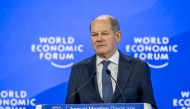 German Chancellor Olaf Scholz delivers a speech during the World Economic Forum (WEF) annual meeting in Davos on January 21, 2025. (Photo by FABRICE COFFRINI / AFP)
