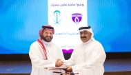 QRHC President Youssef Jeham Al Kuwari and SARF President Ali Al Dajani during the signing ceremony.