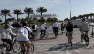 Participants taking part in the ride.