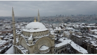 File photo: Nuruosmaniye Mosque in Eminonu district is seen during heavy snowfall in Istanbul, Tukiye, January 25, 2022. Picture taken with a drone. REUTERS/Umit Bektas

