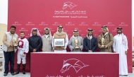 Qatar Racing and Equestrian Club’s Registration and Studbook Department Deputy Director Saad Ali Al Kubaisi with the connections of Al Wasmi. PICS: Juhaim/QREC