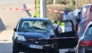Forensic officers examine a damaged car at the site of a car ramming attack in Mannheim, southwestern Germany on March 3, 2025. Photo by SASCHA SCHUERMANN / AFP