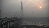 File photo showing Signature Bridge over Yamuna River in Delhi. AFP.