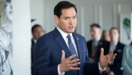 US Secretary of State Marco Rubio speaks with reporters following the G7 foreign ministers meeting in La Malbaie, Quebec, on March 14, 2025. Photo by SAUL LOEB / POOL / AFP.
