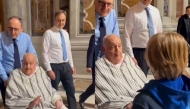 This video grab taken from a footage released by Ansa shows Pope Francis, who is recovering from life-threatening pneumonia, during an unscheduled visit to St Peter's Basilica in The Vatican on April 10, 2025. (Photo by ANSA / AFP) 