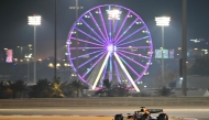 Red Bull Racing's Dutch driver Max Verstappen drives during the second practice session ahead of the Bahrain Formula One Grand Prix at the Bahrain International Circuit in Sakhir on April 11, 2025. (Photo by Andrej Isakovic / AFP)