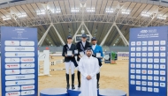Manager of Qatar National Equestrian Team Fahad Rashid Al Amri presented trophies to podium winners of Big Tour. 