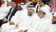 Undersecretary of the Ministry of Awqaf and Islamic Affairs, H E Dr. Sheikh Khalid bin Mohammed bin Ghanem Al Thani with other officials during the event.