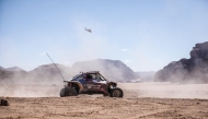 Qatar's Khalifa Saleh Al Attiyah drives during the Jordan Baja. 