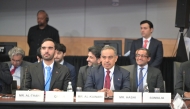 Minister of Finance H E Ali bin Ahmed Al Kuwari with other officials during the meeting in Washington DC, US.