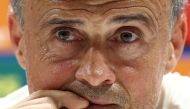 Paris Saint-Germain's Spanish head coach Luis Enrique attends a press conference at the Emirates Stadium in London, on April 28, 2025, on the eve of their UEFA Champions League semi-final first leg football match against Arsenal. (Photo by Franck Fife / AFP)
