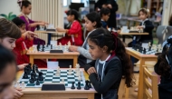 Players take part in QCA Public Primary Schools Chess Championship.