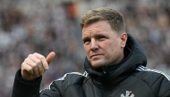 Newcastle United's English head coach Eddie Howe reacts ahead of the English Premier League football match between Newcastle United and Ipswich Town at St James' Park in Newcastle-upon-Tyne, north east England on April 26, 2025. (Photo by Paul ELLIS / AFP)