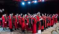 The Weill Cornell Medicine-Qatar (WCM-Q) Class of 2025 taking the Hippocratic Oath during the graduation ceremony held yesterday. 